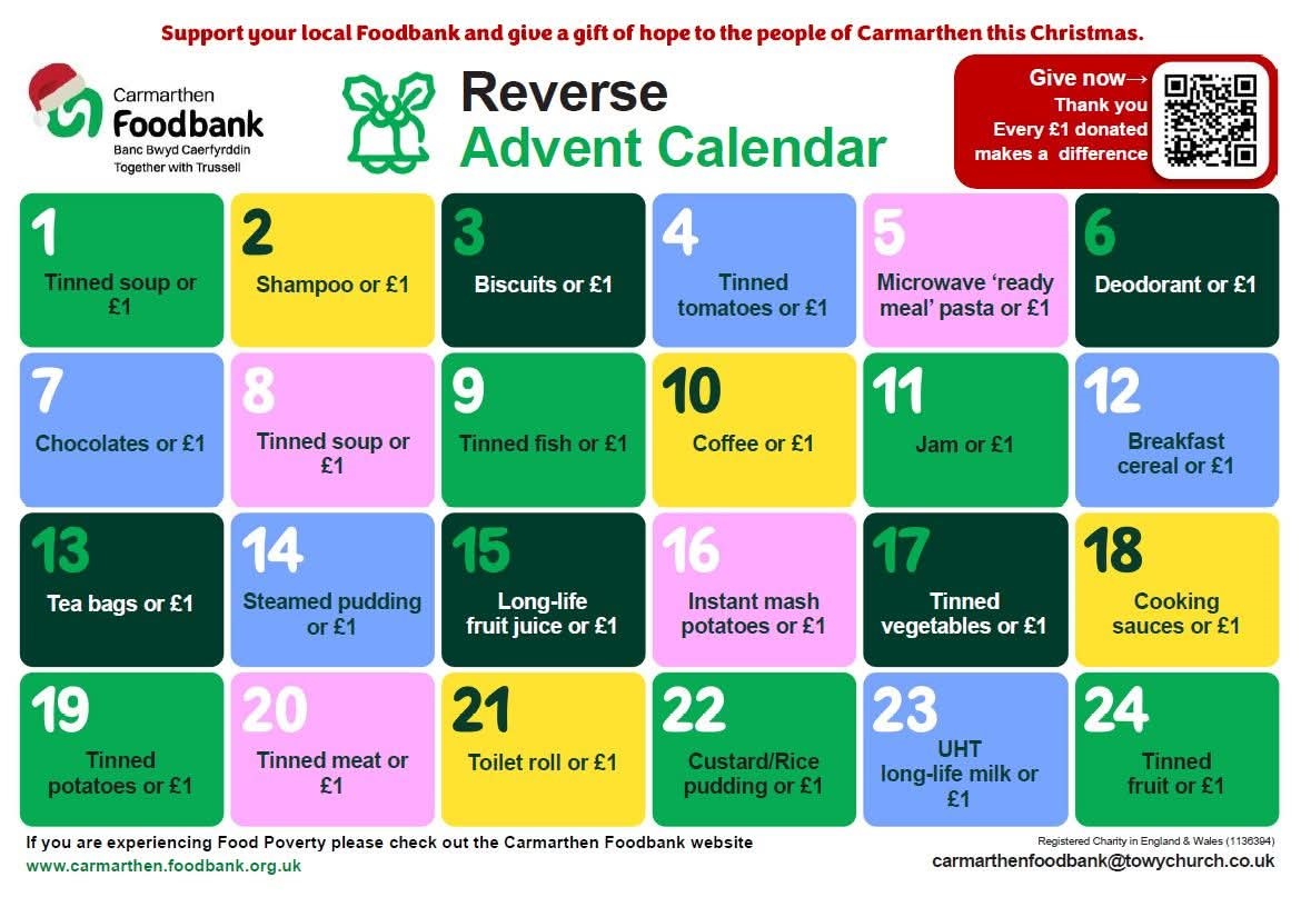 reverse advent calendar
